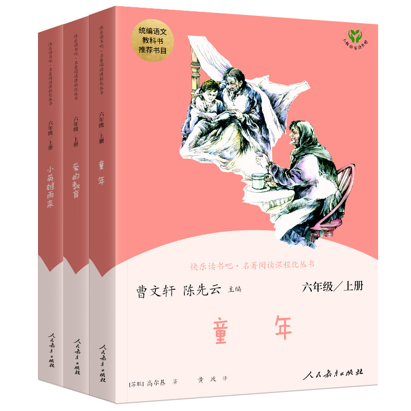 3正版包邮快乐读书吧六年级上册课外书全套 小英雄雨来正版六年级 童年书 爱的教育 原著 小学生人教版  高尔基人民教育出版社