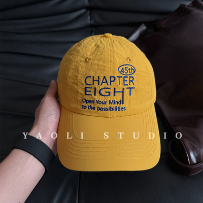 YAOLI刺绣CHAPTER速干透气棒球帽子女户外遮阳防晒软顶鸭舌帽夏