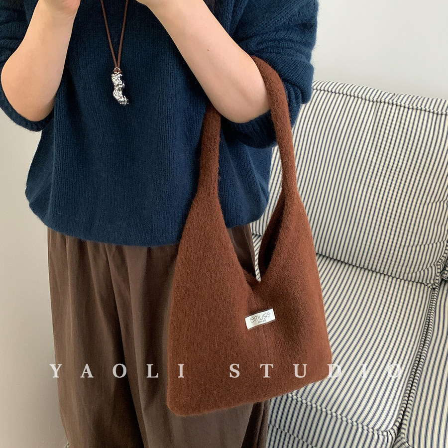 YAOLI韩代定制款～含羊毛针织包女秋冬ins通勤配饰慵懒风手提包潮,箱包皮具/热销女包/男包,通用款女包,淘宝优惠券,粉丝福利购,淘宝优惠卷