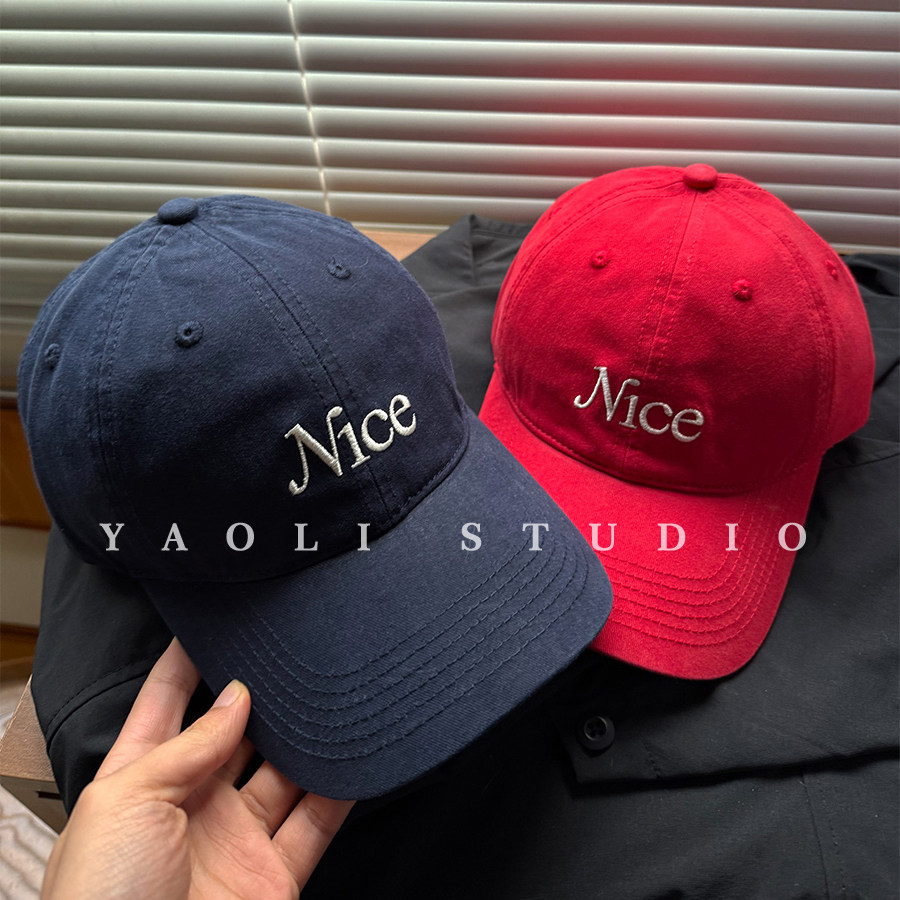 YAOLI刺绣nice大头围显脸小棒球帽子女2025年春新款遮阳鸭舌帽韩,服饰配件/皮带/帽子/围巾,帽子,淘宝优惠券,粉丝福利购,淘宝优惠卷