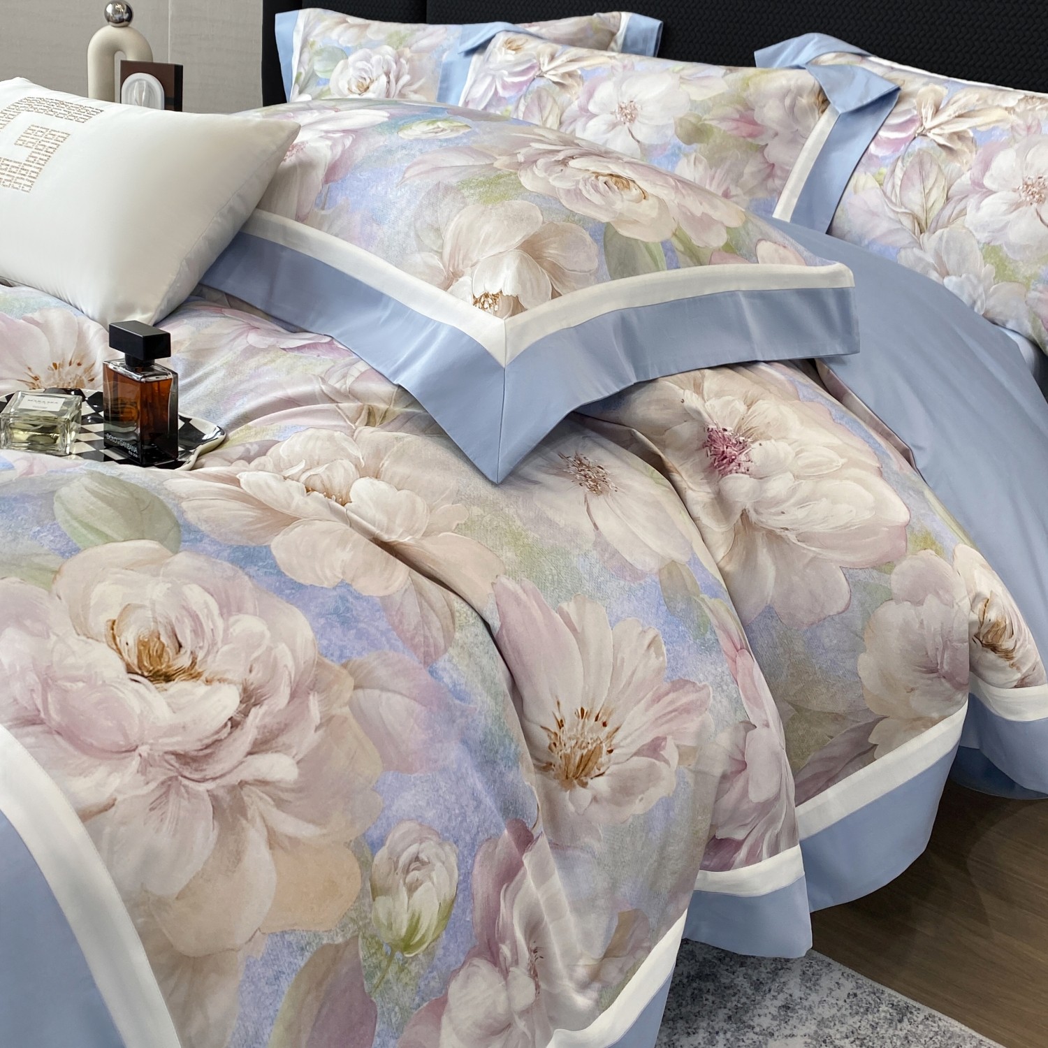 高级感母婴级A类长绒棉四件套活性印花被套全棉床单床笠床上用品4,床上用品,床品套件/四件套/多件套,淘宝优惠券,粉丝福利购,淘宝优惠卷