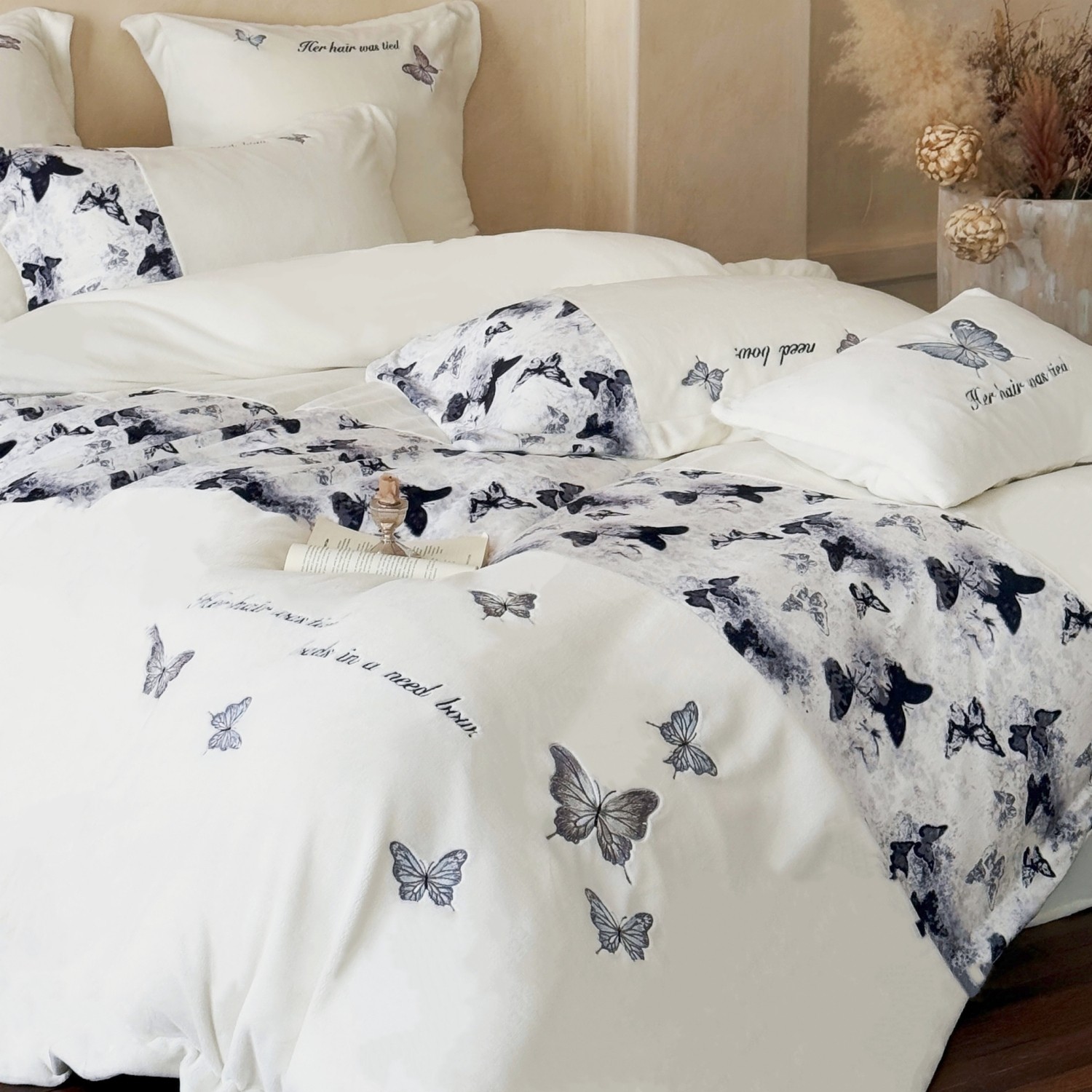 冬季母婴级A类牛奶绒四件套裸睡双面加厚珊瑚绒被套保暖床上用品4,床上用品,床品套件/四件套/多件套,淘宝优惠券,粉丝福利购,淘宝优惠卷