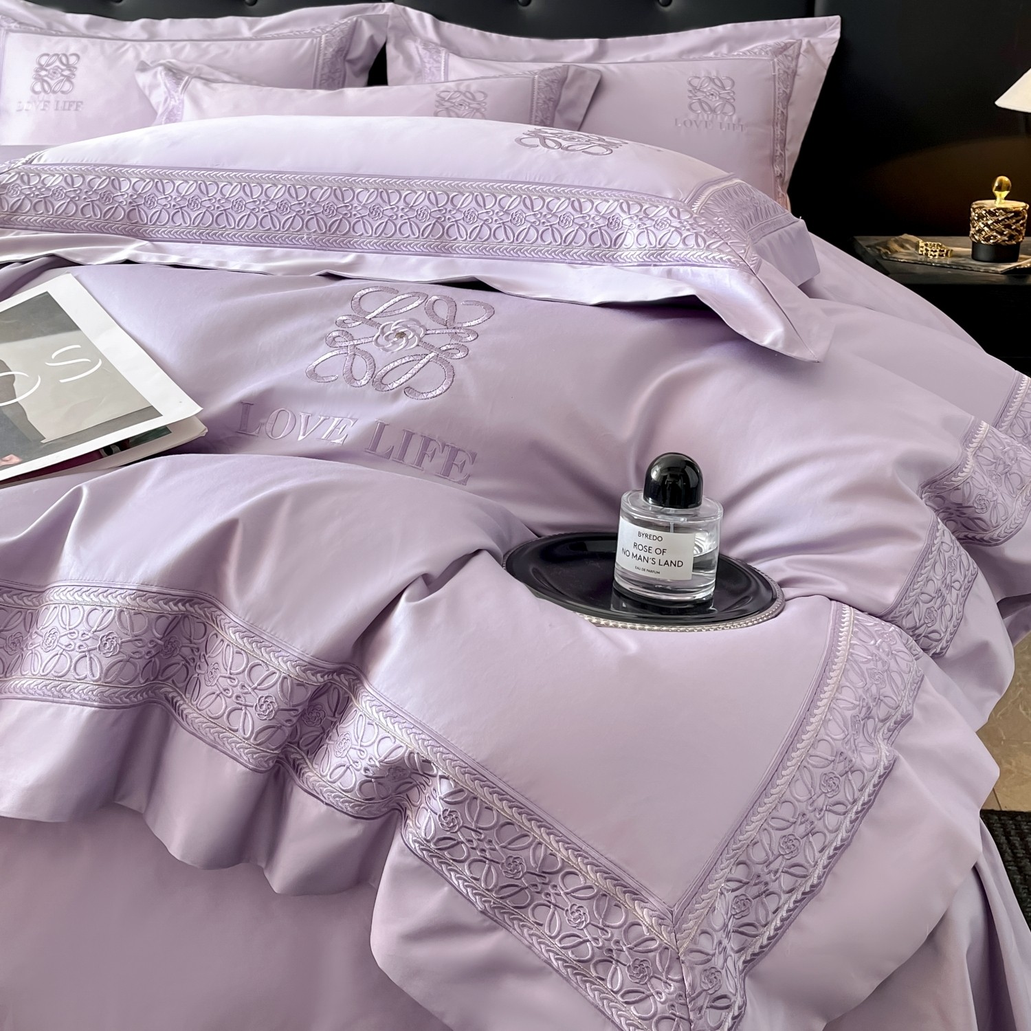 轻奢简约A类全棉四件套裸睡亲肤长绒棉刺绣被套纯棉床笠床上用品4,床上用品,床品套件/四件套/多件套,淘宝优惠券,粉丝福利购,淘宝优惠卷