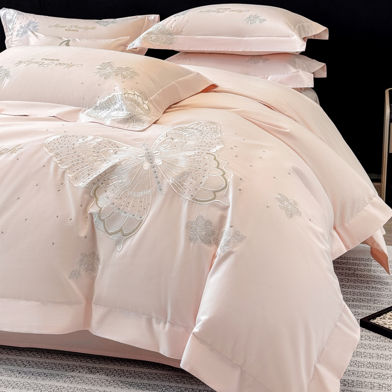 高级感A类活性磨毛四件套加厚