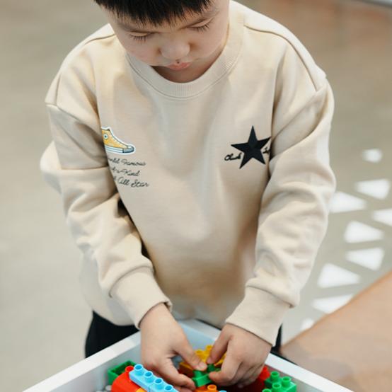 匡威针织抓绒卫衣休闲男女童秋冬