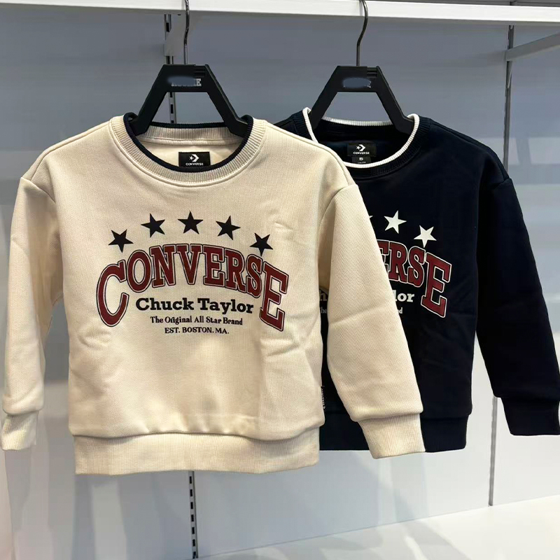 匡威男女童时尚针织抓绒圆领卫衣