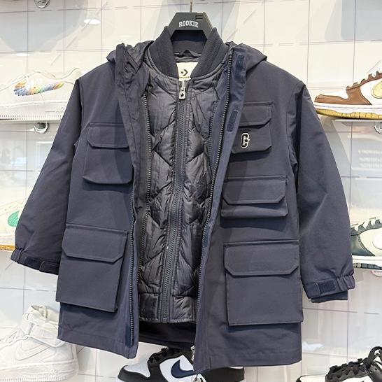 匡威冬季保暖长款防风羽绒外套