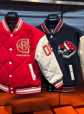 CONVERSE匡威26年春新年款儿童双面穿棒球棉服夹克外套CV2612217