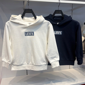 Levis李维斯25年秋冬男女童时尚 舒适百搭针织连帽卫衣LV2542072