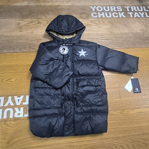 Converse匡威童装23年冬季新品鸭绒防风连帽保暖羽绒服CV2342046