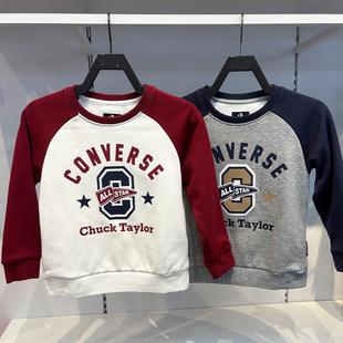 CONVERSE匡威25年秋冬男女童时尚 舒适针织抓绒套头卫衣CV2532351
