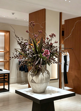 服装店轻奢桌面仿真绿植摆件