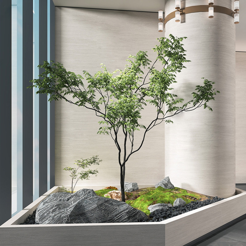 仿真绿植装饰植物微景观造景搭配软装商场售楼处角落北欧假树摆设