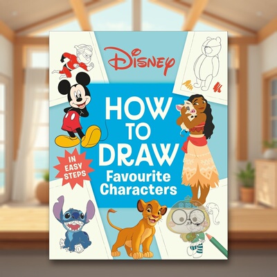 【现货】迪斯尼：如何绘制喜爱的角色 Disney How to Draw Favourite Characters 原版英文儿童趣味进口书籍图书外版正版