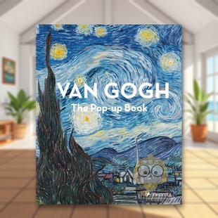 预售 The Book 三维立体纸艺 Van 英文艺术画册画集 梵高：立体书 5幅传世名作 Gogh 原版 Pop