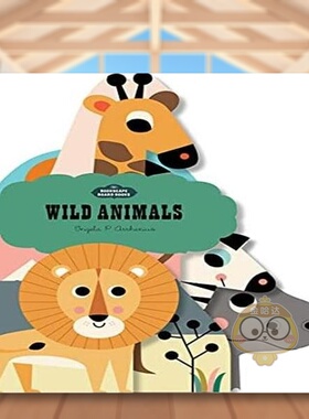 【现货】【纸板异形书】野生动物英文儿童趣味进口原版外版书纸板书3-6周岁Bookscape Board Books: Wild AnimalsIngela P. Arrh书