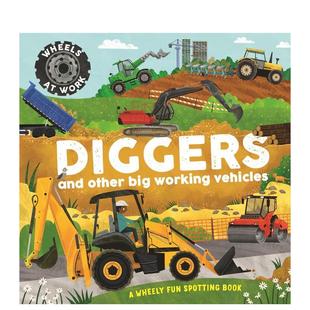 原版 正版 车轮：挖掘机篇 Work Wheels 工作中 精装 英文儿童绘本进口书籍图书外版 Diggers 预售