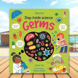 外版 9岁 预售 病菌英文儿童趣味进口原版 Teresa Germs 书精装 走进科学翻翻书 inside Step 6岁 BellonUsborne Science