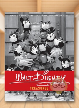 【预售】华特·迪士尼珍宝   迪士尼家族博物馆艺术品与文物英文影视精装进口原版外版书14岁以上Walt Disney Treasures Jen New书