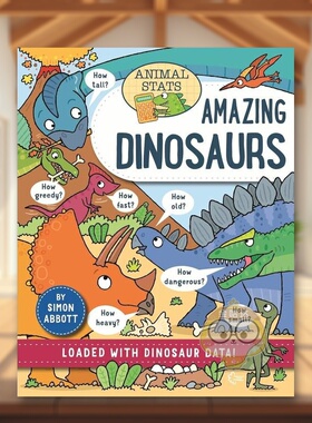 【预售】动物数据百科：恐龙篇 Animal Stats: Dinosaurs 原版英文儿童绘本进口书籍图书外版正版