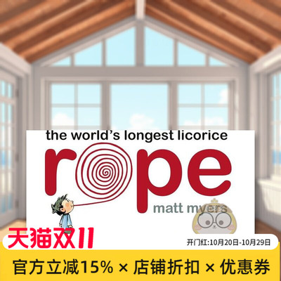 【现货】世界上最长的甘草绳The World‘s Longest Licorice Rope英文儿童绘本虚构类3-6岁精装Matt Myers进口原版书Random House