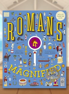 【现货】放大罗马生活3倍显微Romans Magnified With a 3x Magnifying Glass英文儿童绘本IP系列3-6岁David Long Daniel Spacek进