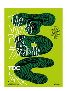 【现货】纽约字体指导俱乐部年鉴44 The World's Best Typography 英文原版字体排版图案平面设计书籍进口艺术图书 Hoaki出版