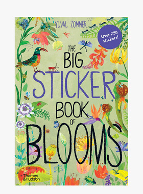【预售】花朵贴纸大书 The Big Sticker Book of Blooms 英文原版儿童植物科普绘本贴纸书英语启蒙图书 尤瓦·左默Yuval Zommer