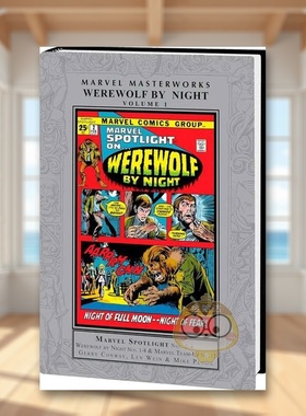 【预售】【Marvel】漫威杰作午夜狼人卷1英文漫画精装进口原版书MARVEL MASTERWORKS: WEREWOLF BY NIGHT VOL. 1 Neal Adams  Ge书