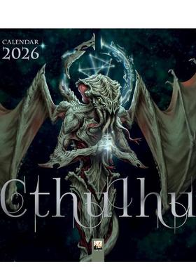【预售】克苏鲁 2026年挂历（艺术日历） Cthulhu Wall Calendar 2026 (Art Calendar) 原版日历