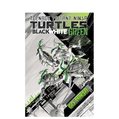 【预售】漫画 忍者神龟：黑、白与绿 Teenage Mutant Ninja Turtles:Black,White,and Green 英文漫画书原版进口图书美漫