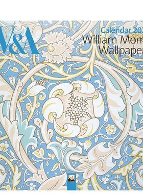 【预售】V&A：威廉·莫里斯壁纸 2026年挂历（艺术日历） V&A: William Morris Wallpapers Wall Calendar  原版日历