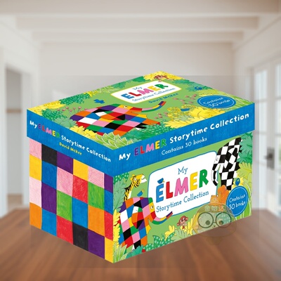 【现货】花格子大象艾玛套装合集（一套30册） My Elmer Storytime Collection  原版英文儿童绘本进口书籍图书外版正版