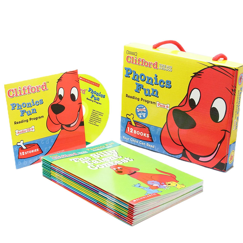 【现货】CLIFFORDS PHONICS FUN BOX SET #6 (w/ CD)，发音套装#6 英文儿童发声书 带CD光碟盘原版进口图书书籍