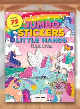 【预售】大的小手贴纸：独角兽 Jumbo Stickers for Little Hands: Unicorns: Includes 75 Stickers 原版英文儿童趣味进口书籍图