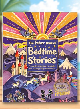 【预售】Faber睡前故事书The Faber Book of Bedtime Stories英文儿童故事6-9岁精装Various  Illustrated by Sarah McIntyre进口