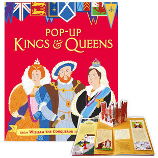 Pop Saunders Rachael Kings 現貨 繪本翻翻書7 Queens and 兒童3d立體書英文原版 9歲 Walker出版 國王與王后立體書