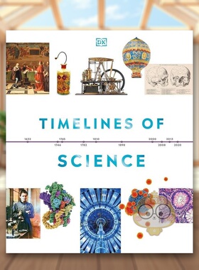 【预售】科学时间轴Timelines of Science英文青少年读物3-6岁进口原版书DK DK书籍图书外版正版