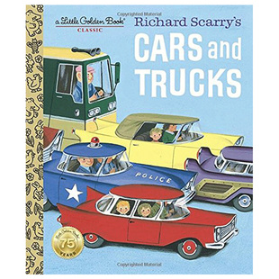 【现货】【Little Golden Book】Richard Scarry’s Cars and Trucks,【金色童书】斯凯瑞的汽车与卡车书籍进口原版