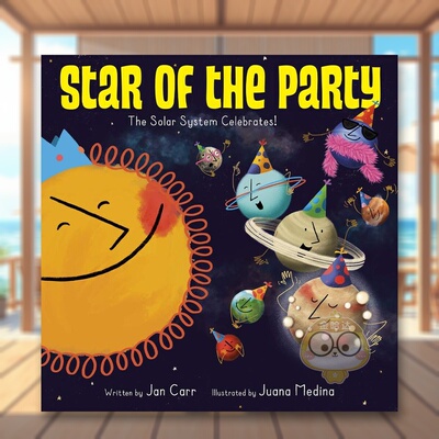 【现货】太阳系派对巨星Star of the Party The Solar System Celebrates英文儿童绘本知识百科3-6岁精装Carr Jan and Rosas Juan