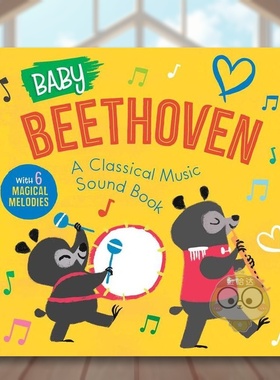 【现货】宝贝的贝多芬经典音乐有声书Baby Beethoven A Classical Music Sound Book英文儿童趣味3-6岁精装Little Genius Books进