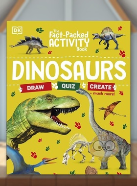 【预售】【充满事实的活动书】恐龙 【The Fact-Packed Activity Book】Dinosaurs 原版英文儿童趣味进口书籍图书外版正版