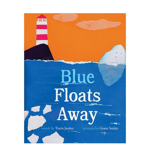 【预售】小蓝漂啊漂Blue Floats Away 儿童艺术绘本 英文原版 3-6岁孩子阅读 夏日海边绘画故事书籍进口