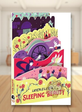 【现货】睡美人Sleeping Beauty英文儿童艺术启蒙3-6岁纸板书Cynthia Alonso; Happy Yak进口原版书Happy Yak711260573书籍图书外