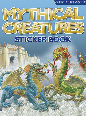【现货】Sticker Facts - Mythical Creatures，神秘的生物贴纸 英文原版图书籍进口正版  贴纸书