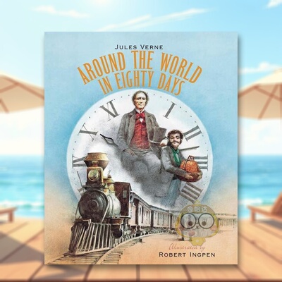 【预售】【Robert Ingpen经典文学插图】八十天环游地球英文文学世界文学进口原版外版书精装Around the World in Eighty Days(R书