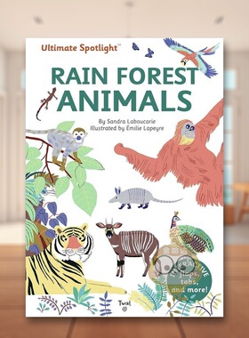 【现货】【极致焦点翻翻立体书】热带雨林动物【Ultimate Spotlight】Rain Forest Animals英文儿童趣味6-9岁精装Sandra Laboucar