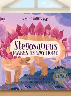 【现货】恐龙的一天：剑龙回家路英文儿童绘本IP系列进口原版外版书平装3-6周岁A Dinosaur's Day: Stegosaurus Makes Its Way H书