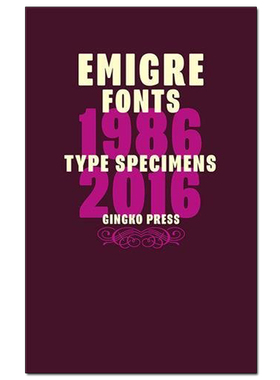 【现货】Emigre Fonts: Type Specimens字体标本1986-2016 字体设计原版书籍进口