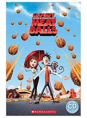 【现货】Cloudy with a Chance of Meatballs，食破天惊 天降美食 英文儿童故事书 附CD适合6-12岁原版进口图书书籍